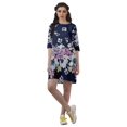 thumbnail image 2 of Moomaya Robe T-Shirt Courte Droite en Georgette Mousse pour Femmes Vêtements Grande Taille, 2 of 4