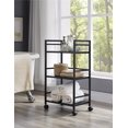 thumbnail image 4 of Ameriwood Marshall 3 Shelf Metal Rolling Utility Cart, White, 4 of 6