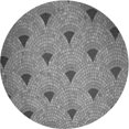 thumbnail image 1 of Ahgly Company Tapis Rond Lavable en Machine Intérieur Transitionnel Gris Carbone, 7 Pieds Rond, 1 of 7