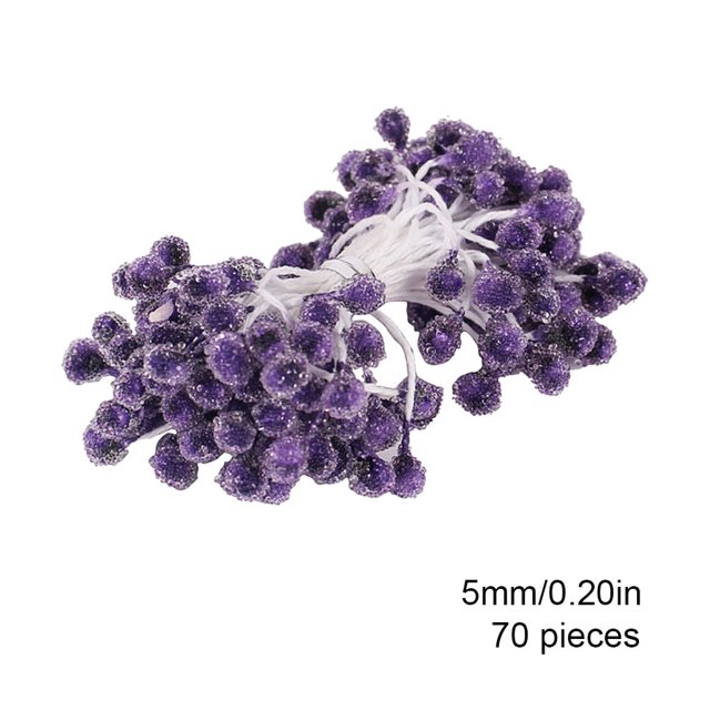 VONKY Plastic Flower Heads Handmade DIY artificial Simulation Bouquet Stamen for Wedding Gift Decoration 70Pcs Type 19