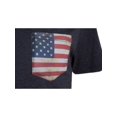 thumbnail image 2 of Gravity Threads T-Shirt à Col Rond pour Homme avec Poche Fabriqué aux É.-U., Drapeau Américain Charbon m, 2 of 2