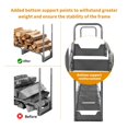 thumbnail image 3 of BeesClover Heavy Duty Steel Firewood Rack with 600D Oxford Waterproof Cover – Indoor/Outdoor Log Holder – Rust-Resistant, Large Capacity – For Fireplace, Patio, 3 of 7