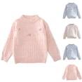 thumbnail image 1 of Tranfacy Chandails en Tricot pour Filles Tendance 3-12 Ans Chandail Uni à Manches Longues Col Rond Hauts en Tricot Mode Décontractée, 1 of 3