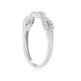 thumbnail image 2 of 1/4ct Infinity Diamond Stackable Women's Wedding Ring 14K White Gold Band, 2 of 4