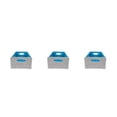 thumbnail image 1 of Ruiboury Multi Storage Baskets Organizer For Cables Toys Collapsible For Easy Gray+blue 30x24x15cm 3Set, 1 of 6
