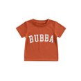 thumbnail image 1 of Kmbangi T-shirt pour Enfants Hauts Impression Lettres Manches Courtes Col Rond Été Respirant Hauts, 1 of 9