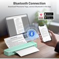 thumbnail image 3 of Phomemo P831 Portable Printers Wireless for Travel - 300 DPI Bluetooth Thermal Printer Support 8.5x11 US Letter & A4 Regular Copy Paper, Inkless Printer Compatible with Mobile & Laptop for Home Office, 3 of 8