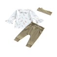 thumbnail image 2 of Baby Boys 2PCS Pants Sets Long Sleeve Round Neck Sweatshirt Tops Solid Color Pants Sets, 2 of 5