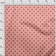 thumbnail image 3 of oneOone Cotton Flex Peach Fabric Asian Ornamental Tile Craft Projects Decor Fabric Printed By The Yard 40 Inch Wide, 3 of 4