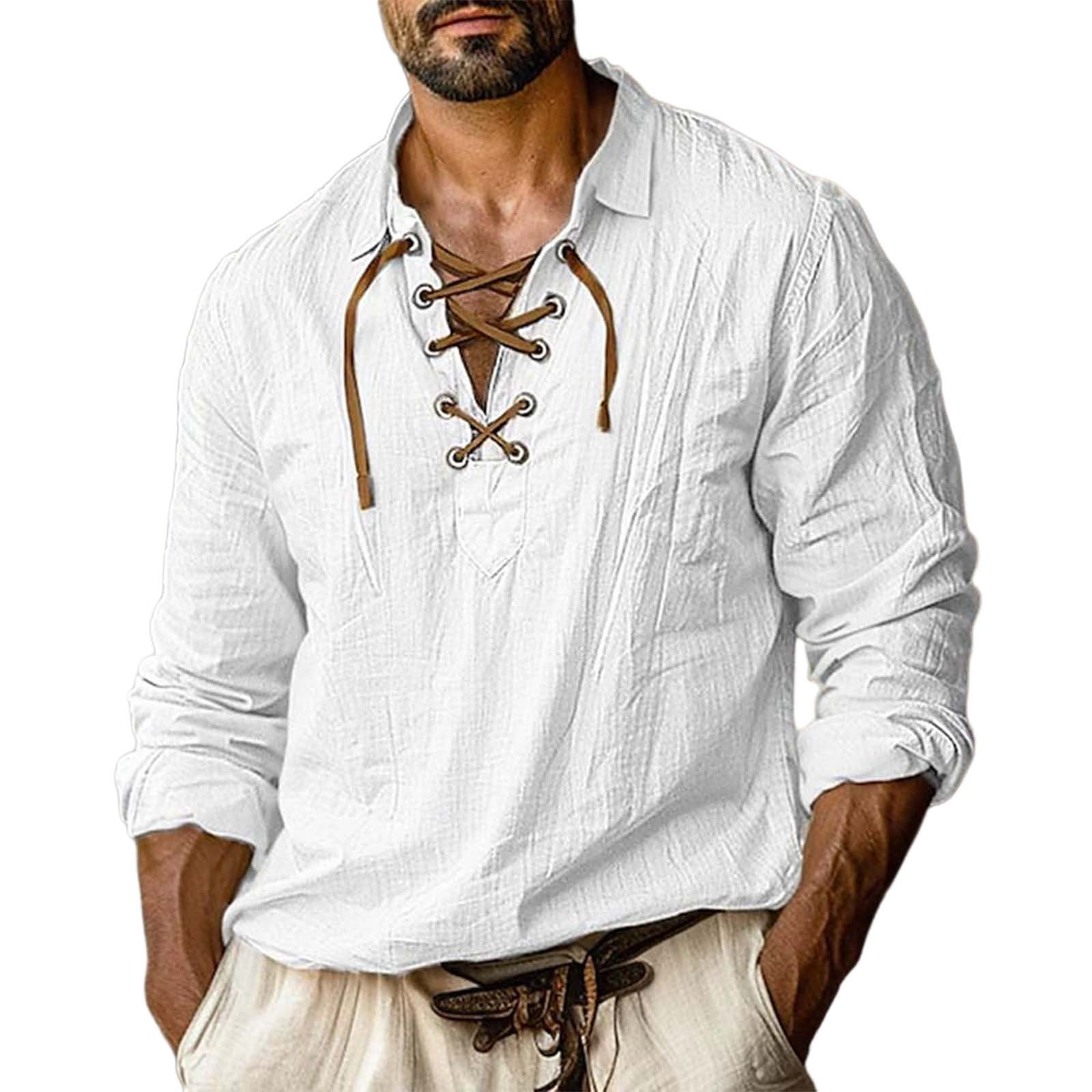 WTXUE Linen Shirts for Men Camisas Para Hombres, Men's Fashion
