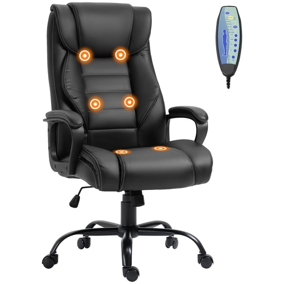 Vinsetto Executive Office Chair with Massage, Tilt, Desk Chair, Black