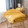 thumbnail image 4 of ZZkhGO Ultra-Soft Milk Fleece Throw Blanket, Lightweight Breathable Cooling Blanket, Moisture-Wicking Skin-Friendly Nap Blanket for Couch Bed Office Travel Gift, Yellow, 4 of 6