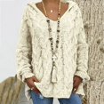 thumbnail image 1 of EGNMCR Cardigans pour Femmes, Pulls pour Femmes Mode Ample Grande Taille Couleur Capuche Manches Longues Hauts Chandail Femmes, 1 of 8