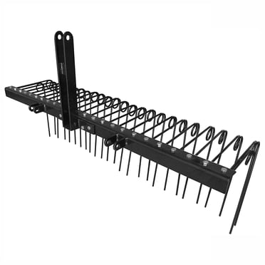 Field Tuff Râteau à Paille de Pin en Acier Enduit de Poudre Durable de 72 Pouces à 3 Points, Noir