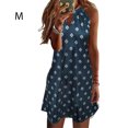 thumbnail image 5 of Langgg Robe Courte Décontractée Imprimée Sans Manches Esthétique Élégante Mignonne Robe de Plage Vacances Club Vêtements d'Été Bleu Foncé m, 5 of 5