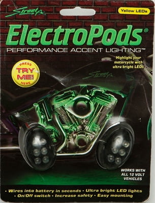 Street FX Electropods Oval Lightpod, Yellow/Black
