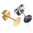 thumbnail image 3 of Ruiboury 400 Sets Earrings Blank Base Crafting Popular Accessories Personality Silver Ear Backs Jewelry Making Tool Supplies Silver, 3 of 8