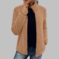 thumbnail image 2 of CEHVOM Femme Mode Manches Longues Confortable Hauts Amples Poche Manteau Long Blouse Liquidation, 2 of 6