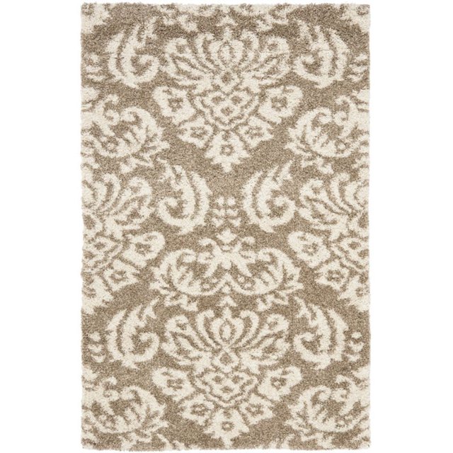 Safavieh Florida Shag Collection SG460-1311 Beige and Cream Area Rug (2'3" x 4')