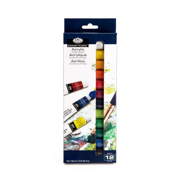 Royal & Langnickel - Essentials 12ml Acrylic Paint Set, 12 Colors