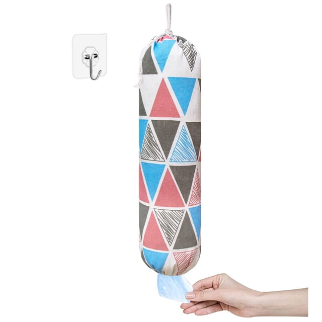WIFKLSIIPG Kitchen Garbage Bag Storage Bag Large Grocery Bag Wall Hanging Bag Storage Hanging Bagfor Home Kitchen Traveling Drawstring Washable(Pink)