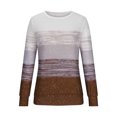 thumbnail image 4 of Besolor Hauts de Printemps et d'Automne pour Femmes, Tendance, Imprimé, Col Rond, Manches Longues, Chemise Décontractée Ample, Chandail Blouse pour Dames, 4 of 6