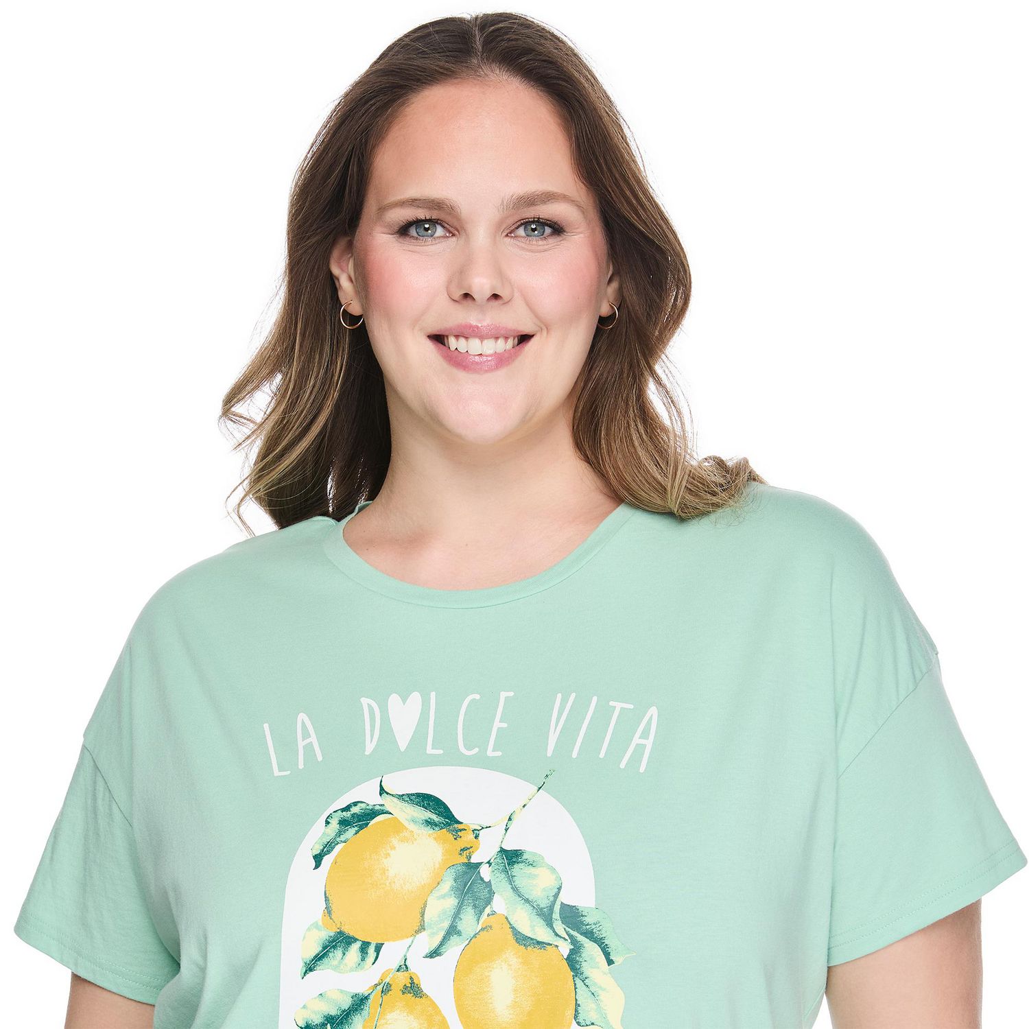Chemise de nuit à encolure ras du cou George Plus pour femmes