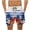 Dark Blue, variant on Styesk Mens Shorts Men's Special Print Drawstring Waistband Beach Casual Pocket Trouser Shorts Pants