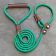 thumbnail image 3 of Handmade Strong Heavy Duty Rope No Pull Training Lead Leashes with Durable Leather Handles,Reflective Dog Training Lead for Large Medium and Small Dogs, 3 of 8
