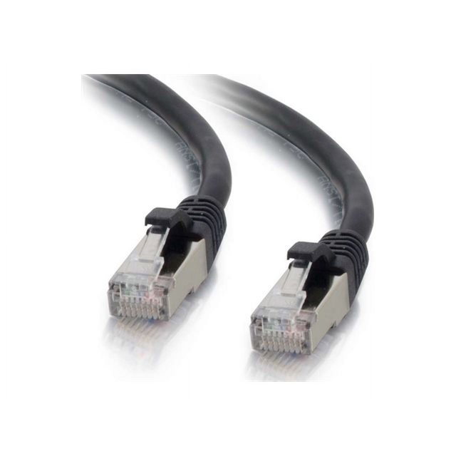 C2G 15ft Cat6 Ethernet Cable - Snagless Shielded (STP) - Black - Patch cable - RJ-45 (M) to RJ-45 (M) - 15 ft - screened shielded twisted pair (SSTP) - CAT 6 - molded, snagless, stranded - black