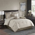 thumbnail image 2 of Madison Park Odette Ensemble de Literie 8 Pcs en Polyester Jacquard Beige, 2 of 14