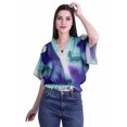 thumbnail image 2 of Moomaya Hauts Cache-Cœur pour Femmes Imprimés Taille Élastique Manches Boxy Blouse Cache-Cœur Décontractée, 2 of 4