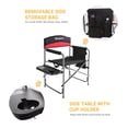thumbnail image 4 of KingCamp Padded Outdoor Folding Chair with Table & Pockets, Black/Red (2 Pack), 4 of 10