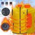 thumbnail image 1 of 2025 Heated Jacket for Boys Girls Usb Intelligent Constant Temperature Heated Windproof Plus Size Coat for Children Winter 2 Heated Jacket Coat Yellow, 1 of 9