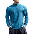 thumbnail image 2 of QIPOPIQ Chandail anti-UV UPF 50+ pour Homme à Fermeture Éclair 1/4, Manches Longues, Maillot Dermoprotecteur Léger pour Randonnée, Entraînement, Course, Chandail à Enfiler, Liquidation, 2 of 6