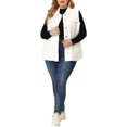 thumbnail image 2 of GRACE & GRANDEUR Gilet en Jean pour Femme Grande Taille Ourlet Brut Sans Manches Veste en Denim Mode 4X Blanc, 2 of 6