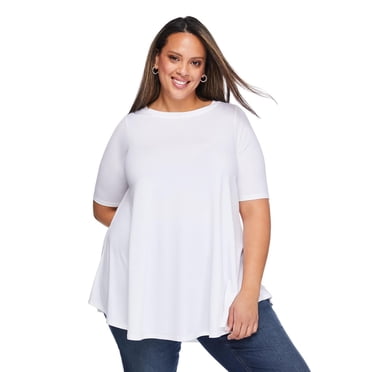 T-shirt à encolure bateau Lane Bryant Plus pour femmes