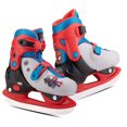 thumbnail image 1 of Marvel Spider-Man Hardshell Adjustable Ice Skates, extra small (Y8-Y11), grey / red, 1 of 3