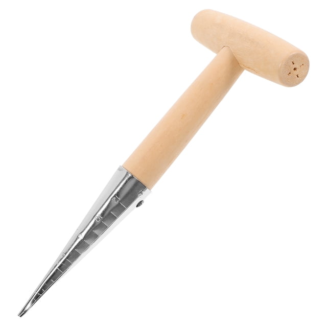 Planter Tool T-Handle Soil Digger Hole Punch Tool Gardening Hole Punch Tool Soil Puncher Dibber