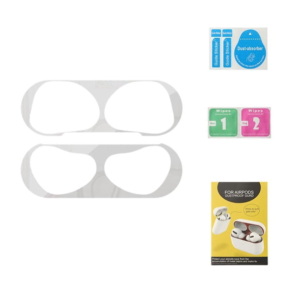 Metal Dust Guard Sticker Decal Skin Protector For Apple 4 AirPods C9U0