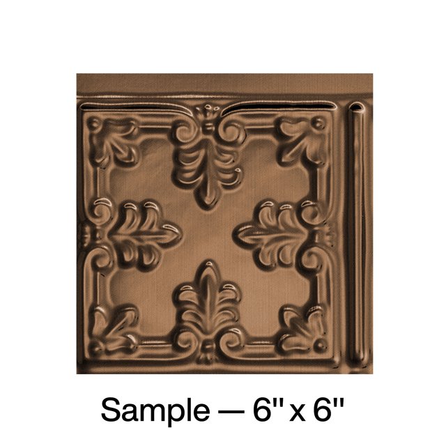 FASÄDE Traditional Style 10 Decorative Vinyl Backsplash Panel in Oil Rubbed Bronze (6X6 Inch Sample)