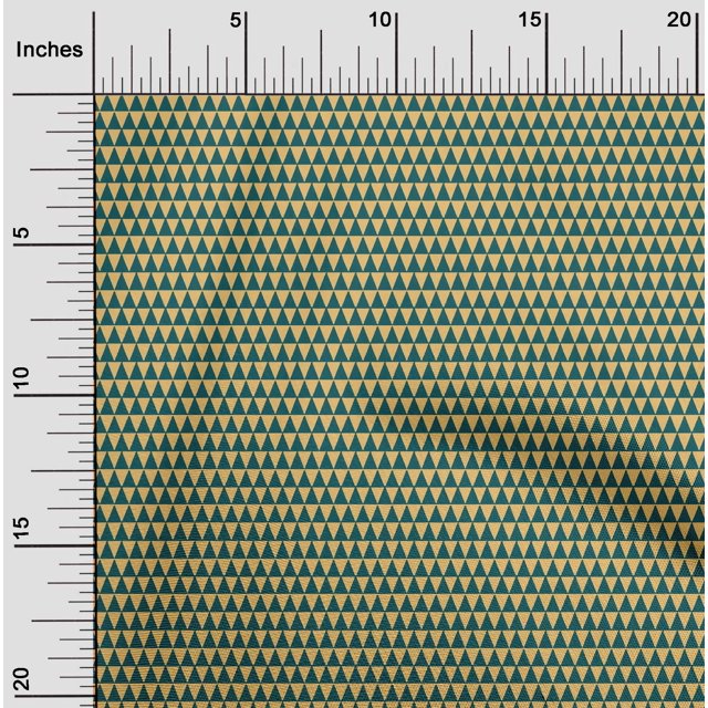 oneOone Tissu en Popeline de Coton Triangle Géométrique Tissu Imprimé 1 Yard 56 Inch Wide