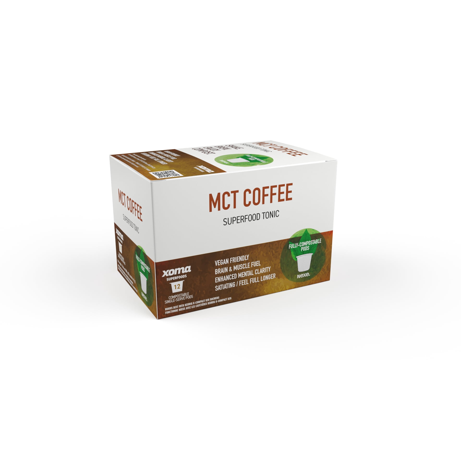 Micro-Ground Soluble Coffee with MCT Powder, Fully Plant-Based Keurig Compatible Pod
