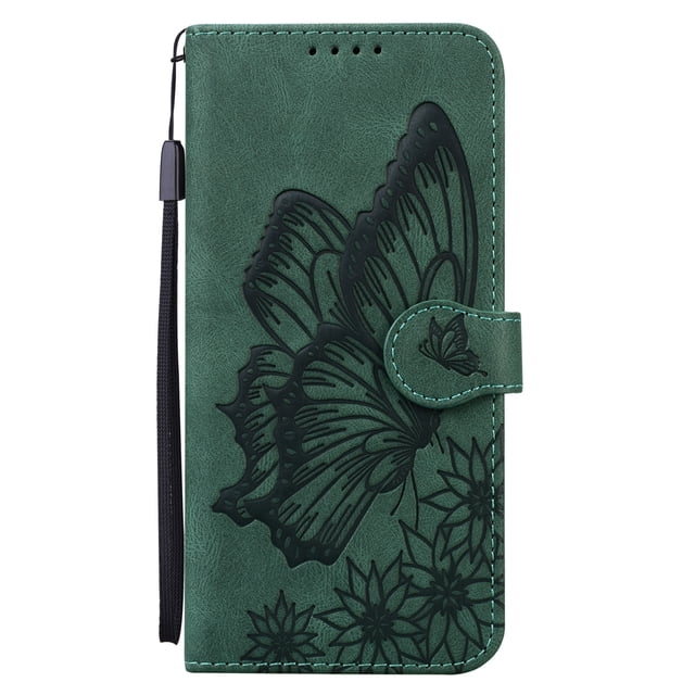 Case Slim Premium Leather Flip Wallet with Card Holder Magnetic Closure Protective Phone Case Cover for iPhone,Dark Green(Phone 11ProMax)