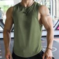 thumbnail image 1 of Quick Drying Muscle Shirts for Men,Summer Regular Fit Racerback Workout Tank Tops,Sleeveless Athletic Crewneck Top, 1 of 6