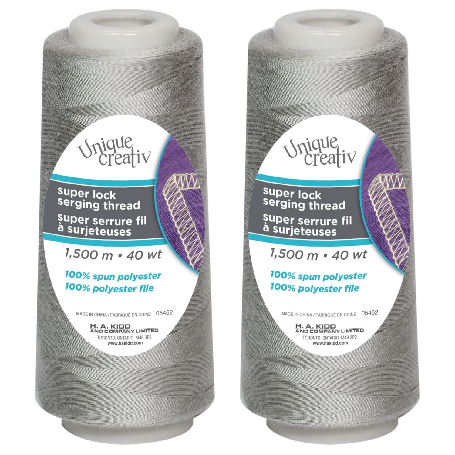 UNIQUE CREATIV TRULOCK 40 wt polyester fil de surjet 1500 m (1640 yd) Cone