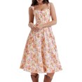 thumbnail image 1 of Gupgi Robe Midi à Fleurs pour Femmes Sans Manches Fendue Fluide Boho avec Poches, 1 of 9