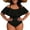 Black, variant on TIMIFIS Black Womens Plus Size Swimsuit High Cut One Piece Bathing Summer Cute Tummy Control Beach Sun Slimming Push Up Swimwear for Board Volleyball Surfing Activity