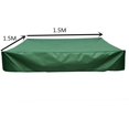 thumbnail image 2 of Sandpit Cover 150x150cm Tarpaulin for Sandpit With Drawstring Waterproof Sandpit Beach Garden - Green, 2 of 9