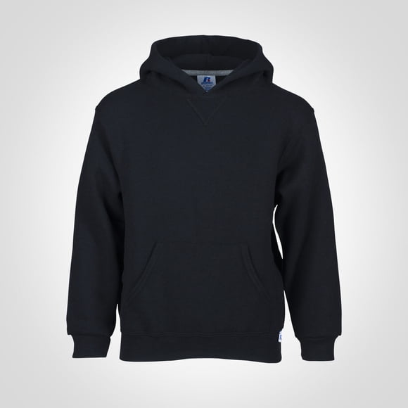 Russell Athletic Youth Dri Power Hooded Pullover Sweatshirt, M, Black